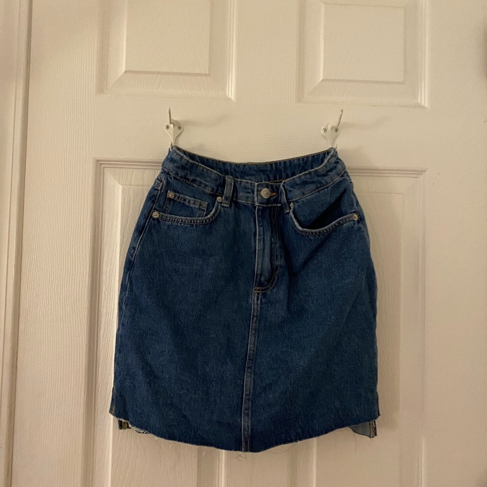 Vintage denim mini skirt
